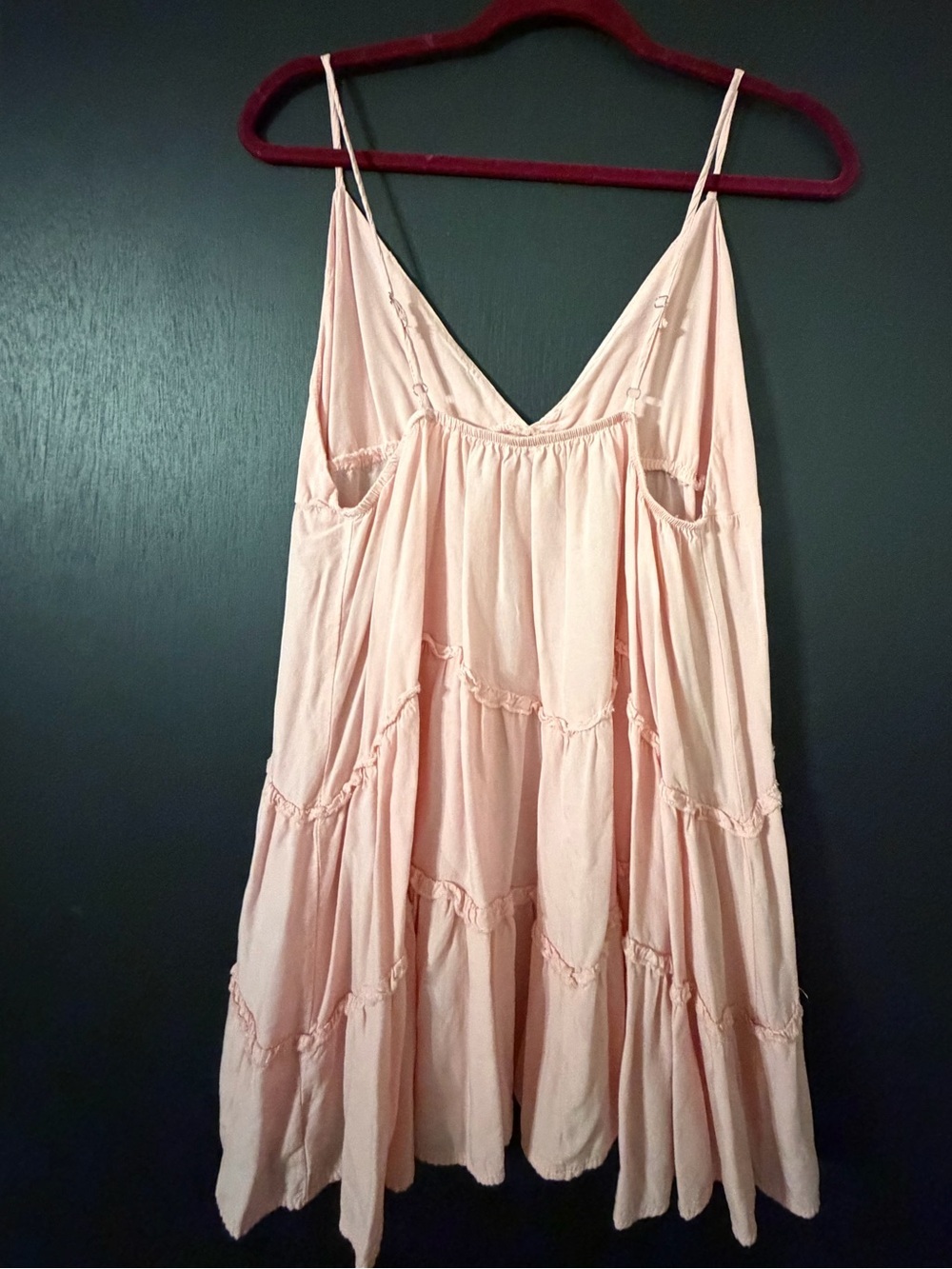 Blush Pink Tiered Ruffle cottagecore top L/XL